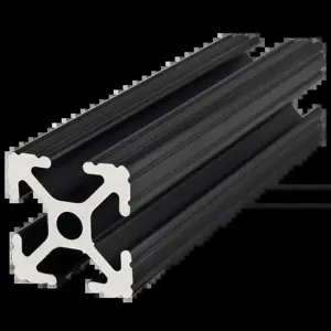 80/20 1010-BLACK-145 Extrusion, 4 Open T-Slot, 145 Inch Length, Aluminum, Black | AF8ZTQ 29NZ63