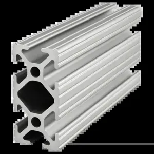 80/20 1020-97 Extrusion, 6 Open T-Slot, 97 Inch Length, 2 Inch Height, Aluminum, Clear | AC3BND 2RCR2