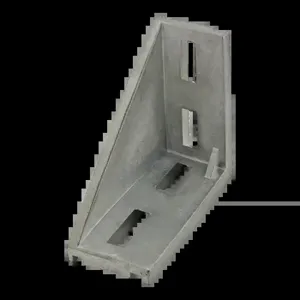 80/20 14088 Inside Corner Bracket, 4 Hole, 86mm x 43mm x 86mm, Aluminum, Clear | AE4EZC 5JRT1