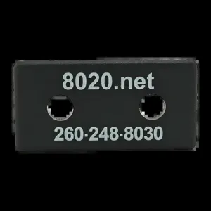 80/20 2025-2 End Cap, 2 x 1/8 x 1 Inch Size, ABS, Black | AC3BNK 2RCR8