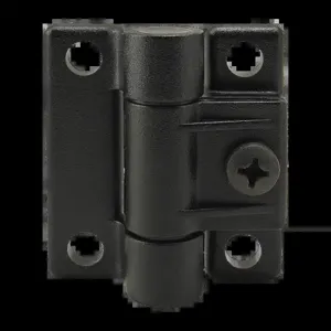 80/20 2080 Panel Hinge, 4 Hole, 1-1/8 Inch Leaf Width, Engineered Polymer, Black | AF8ZWE 29PA26