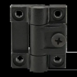 80/20 2081 Panel Hinge, 4 Hole, 23/32 Inch Leaf Width, Engineered Polymer, Black | AF8ZWF 29PA27