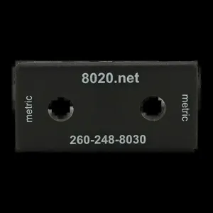 80/20 25-2025-2 End Cap, 50mm x 3mm x 25mm, ABS, Black | AE4EVA 5JRE7