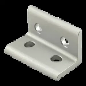 80/20 25-4113 Inside Corner Bracket, 4 Hole, 25mm x 47mm x 25mm, Aluminum, Clear | AE4EZU 5JRU6