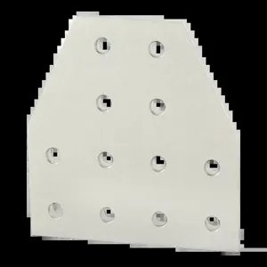 80/20 25-4125 Tee Flat Plate, 12 Hole, 4mm x 100mm x 100mm, Aluminum, Clear | AE4EZR 5JRU4