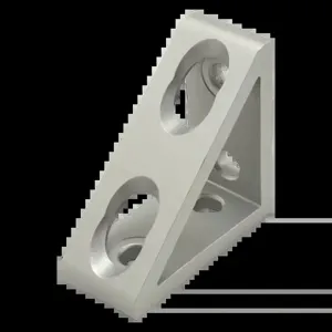 80/20 4136 Gusseted Inside Corner Bracket, 4 Hole, 2 x 7/8 x 2 Inch Size, Aluminum | AE4FAE 5JRV6