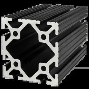 80/20 3030-BLACK-145 Extrusion, Square, 8 Open T-Slot, 145 Inch Length, Aluminum, Black | AF8ZUA 29NZ72