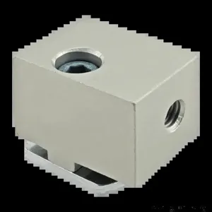 80/20 40-2425 Mount Block, M8 x 1.25 Thread, Aluminum, Clear | AA7XTR 16U341