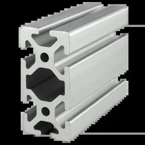 80/20 40-4080-4M Extrusion, 6 Open T-Slot, 4m Length, 80mm Height, Aluminum, Clear | AE4FBT 5JRZ1