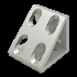 80/20 40-4338 Gusseted Inside Corner Bracket, 8 Hole, 80mm x 76mm x 80mm, Aluminum | AE4EZQ 5JRU3