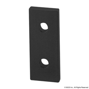 80/20 4107-BLACK Flache Platte, gerade, 2 Löcher, 3/16 x 7/8 x 2 Zoll Größe, Aluminium, schwarz | AF8ZVV 29PA16