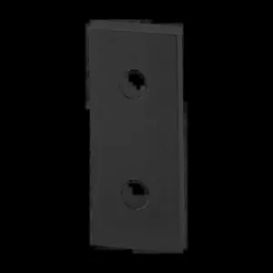 80/20 4107-BLACK Flat Plate, Straight, 2 Hole, 3/16 x 7/8 x 2 Inch Size, Aluminum, Black | AF8ZVV 29PA16