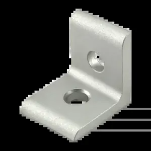 80/20 4119 Inside Corner Bracket, 2 Hole, 1 x 7/8 x 1 Inch Size, Aluminum, Clear | AC3BPX 2RCW6