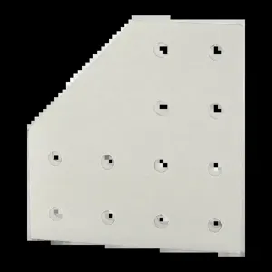 80/20 4128 Flat Plate, 90 Deg., 12 Hole, 3/16 x 4 x 4 Inch Size, Aluminum | AC3BQF 2RCX5