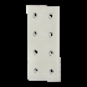 80/20 4165 Flat Plate, Rectangular, 8 Hole, 3/16 x 2 x 4 Inch Size, Aluminum | AC3BQB 2RCX1