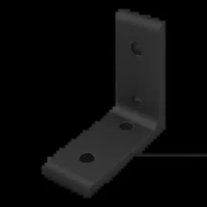 80/20 4301-BLACK Inside Corner Bracket, 4 Hole, Aluminum, Black | AF8ZVG 29PA04