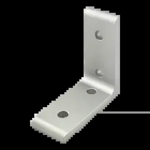 80/20 4301 Inside Corner Bracket, 4 Hole, 3 x 1-5/16 x 3 Inch Size, Aluminum, Clear | AC3BPW 2RCW5