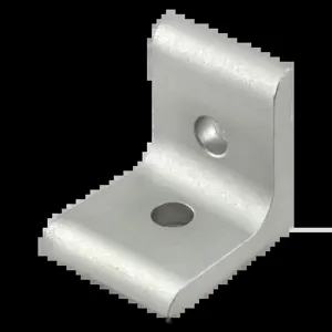 80/20 40-4302 Inside Corner Bracket, 2 Hole, 40mm x 36mm x 40mm, Aluminum, Clear | AE4EYM 5JRP7