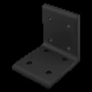 80/20 4304-BLACK Inside Corner Bracket, 8 Hole, 3 x 2-13/16 x 3 Inch Size, Aluminum, Black | AF8ZVK 29PA07