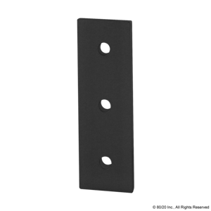 80/20 4306-BLACK Flache Platte, gerade, 3 Löcher, 1/4 x 1-1/2 x 4-1/2 Zoll Größe, Aluminium | AF8ZVW 29PA17