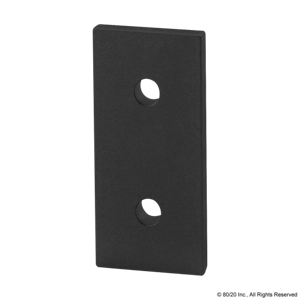 80/20 4307-BLACK Flache Platte, gerade, 2 Löcher, 1/4 x 1-1/2 x 3 Zoll Größe, Aluminium, schwarz | AF8ZVP 29PA11