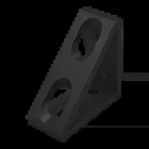 80/20 4336-BLACK Gusseted Inside Corner Bracket, 3 x 1-5/16 x 3 Inch Size, Aluminum, Black | AF8ZVD 29PA01