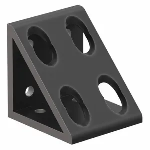 80/20 4338-BLACK Gusseted Inside Corner Bracket, 3 x 2-13/16 x 3 Inch Size, Aluminum, Black | AF8ZVL 29PA08