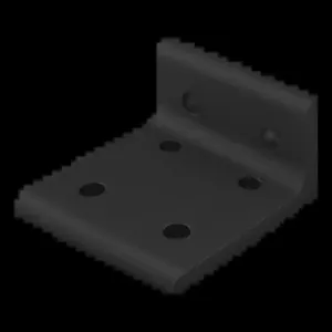 80/20 4375-BLACK Inside Corner Bracket, 1-1/2 x 2-13/16 x 3 Inch Size, Aluminum, Black | AF8ZVN 29PA10