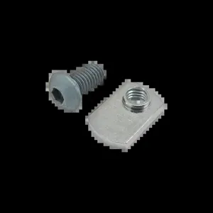 80/20 75-3422-15 BHSCS with Slide-In Economy T-Nut, M8 x 16mm Offset Thread, Zinc, Bright | AE4EWG 5JRH6