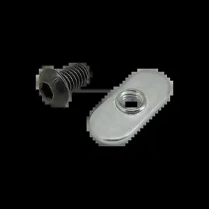 80/20 75-3515-15 BHSCS with Slide-In Economy T-Nut, M6 x 10mm Centered Thread, Zinc, Bright | AE4EWM 5JRJ1