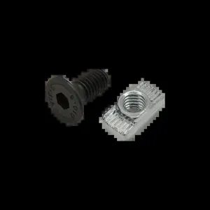 80/20 75-3585-6 FHSCS with Standard Drop-In T-Nut, M6 x 14mm, Zinc, Bright | AE4EWQ 5JRJ4