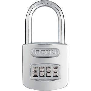 ABUS 160HB/50-50 Combination Padlock Front Black/Silver | AG9CGA 14Z332