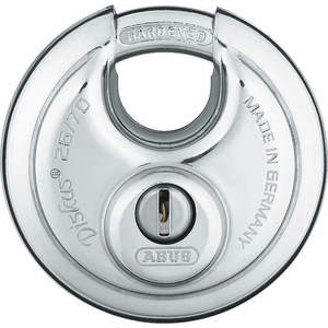 ABUS 26/70 KA Diskus Vorhängeschloss 3/4 H KA Silber 5 Pin öffnet mit Schlüssel 123 | AD2RAR 3TMP4
