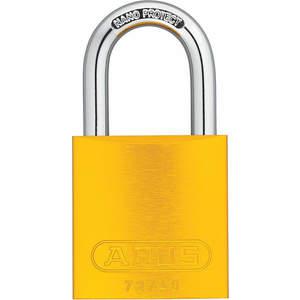 ABUS 72/40 KD gelbes Lockout-Vorhängeschloss mit unterschiedlichem Schlüssel, gelb, 1/4 Zoll Durchmesser | AE6QAY 5UKR9