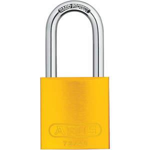 ABUS 72 HB/40-40 KD gelbes Lockout-Vorhängeschloss mit unterschiedlichem Schlüssel, gelb, 1/4 Zoll Durchmesser | AE6QAF 5UKP3