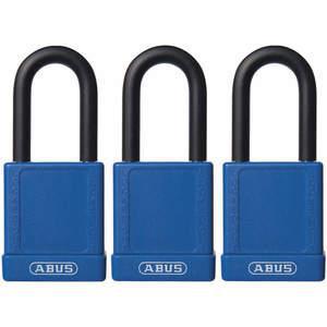 ABUS 74/40 KAX3 BLAU Lockout-Vorhängeschloss, Schlüsselgleich, Blau, 3 Stück | AG6DEL 35MD69