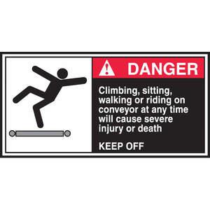 ACCUFORM SIGNS LECN171 Label Cema 2-1/2 x 5 Danger Climbing - Pack Of 5 | AC6TKE 36A952