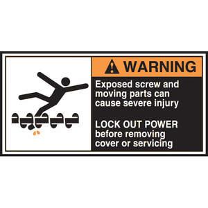 ACCUFORM SIGNS LECN361 Label Cema 2-1/2 x 5 Warning Exposed - Pack Of 5 | AC6TKN 36A960