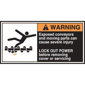 ACCUFORM SIGNS LECN370 Label Cema 2-1/2 x 5 Warning Exposed - Pack Of 5 | AC6TKJ 36A956