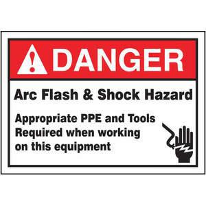 ACCUFORM SIGNS LELC130 Label 3-1/2 x 5 Danger Arc Flash And Shock | AC6THW 36A921