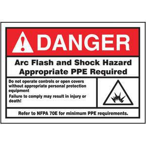 ACCUFORM SIGNS LELC136 Label 3-1/2 x 5 Danger Arc Flash And Shock | AC6THH 36A909