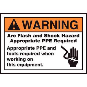 ACCUFORM SIGNS LELC316 Label 5 x 7 Warning Arc Flash And | AC6TJQ 36A939