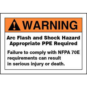 ACCUFORM SIGNS LELC312 Label Arc Flash 7 x 10 Warning Arc Flash | AC6TJN 36A937
