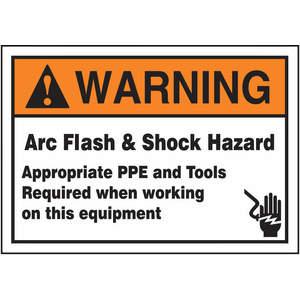 ACCUFORM SIGNS LELC370 Label 3-1/2 x 5 Warning Arc Flash And | AC6TJW 36A944