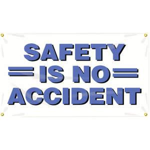 ACCUFORM SIGNS MBR410 Banner „Sicherheit ist kein Unfall“ 24 x 48 Zoll | AC4XGK 31A701