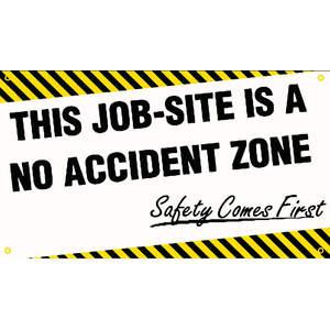 ACCUFORM SIGNS MBR416 Banner This Job-site Is A No 24 x 48 Inch | AC4XGR 31A707