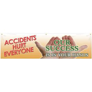 ACCUFORM SIGNS MBR704 Banner Accidents Hurt 28 x 96 Inch | AC4XJQ 31A752