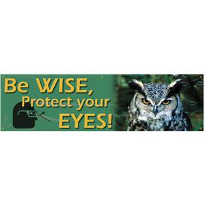 ACCUFORM SIGNS MBR806 Banner „Be Wise Protect Your Eyes“ 28 x 96 Zoll | AC4XJH 31A745