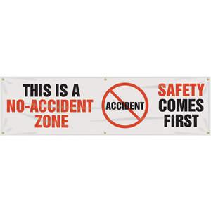 ACCUFORM SIGNS MBR809 Banner This Is A No-accident 28 x 96 Inch | AC4XJN 31A750
