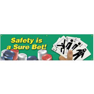 ACCUFORM SIGNS MBR822 Banner „Sicherheit ist eine sichere Wette“ 28 x 96 Zoll | AC4XHU 31A732
